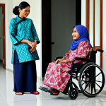 Rehabilitation Counselor**

"A professional rehabilitation counselor in a modest, culturally appropriate outfit (e.g., baju kurung or kebaya), assisting a person with a disability at a rehabilitation center in Malaysia, fully clothed, appropriate attire, safe for work, perfect anatomy, natural proportions, professional photography, high quality, modest, family-friendly."

**